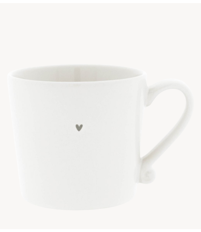 Kklup Home Selection Mok Mug White/heart grey 8x7cm