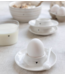 Eierdopjes Egg Serving Cup White natural shape/bl  heart11x3cm