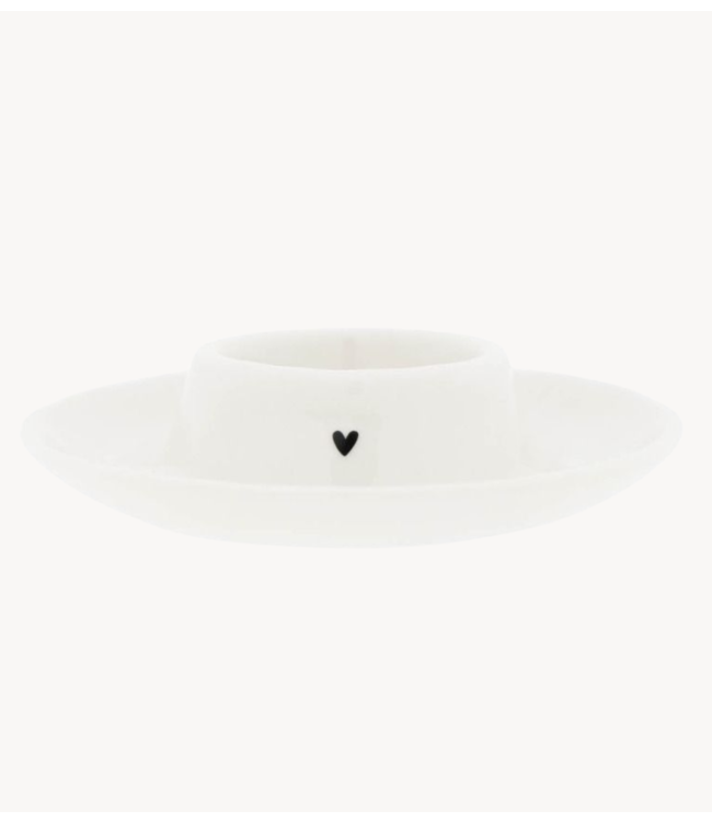 Kklup Home Selection Eierdopjes Egg Serving Cup White natural shape/bl  heart11x3cm