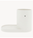 Kklup Home Selection Zeephouder Holder White with Black Heart  19 x 9,5 x13 cm