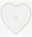 Kklup Home Selection Bord Heart Plate White/black heart  17.5x18.5cm