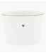 Kklup Home Selection Mok Mug White natural shape/black  heart 9x6 cm 150  ml