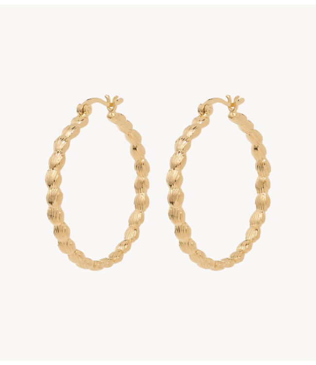 Anna+Nina Oorbellen Large Madeleine Hoop Earrings