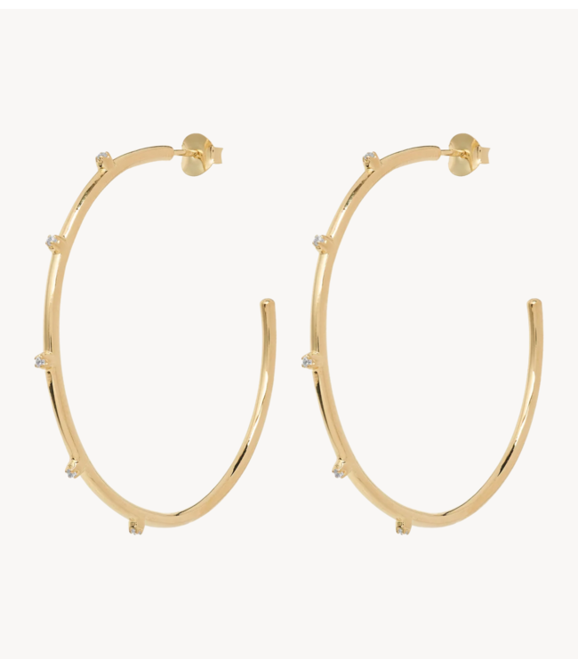 Anna+Nina Oorbellen Large Lumière Hoop Earrings