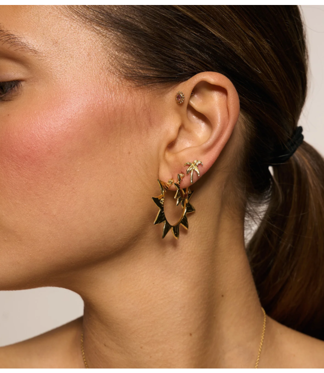 Anna+Nina Oorbellen Small Soleil Hoop Earrings