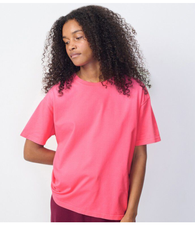 American Vintage T-shirt Fizvalley rose fluo