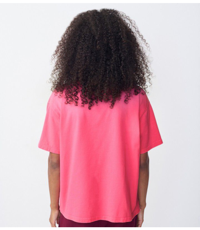 American Vintage T-shirt Fizvalley rose fluo