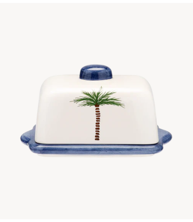 Anna+Nina Botervloot Palm Tree Butter Dish Multicolour