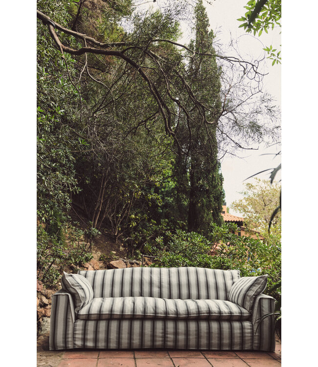 HKLIVING Bank Nomad couch: 244cm rocco, chalkstripe