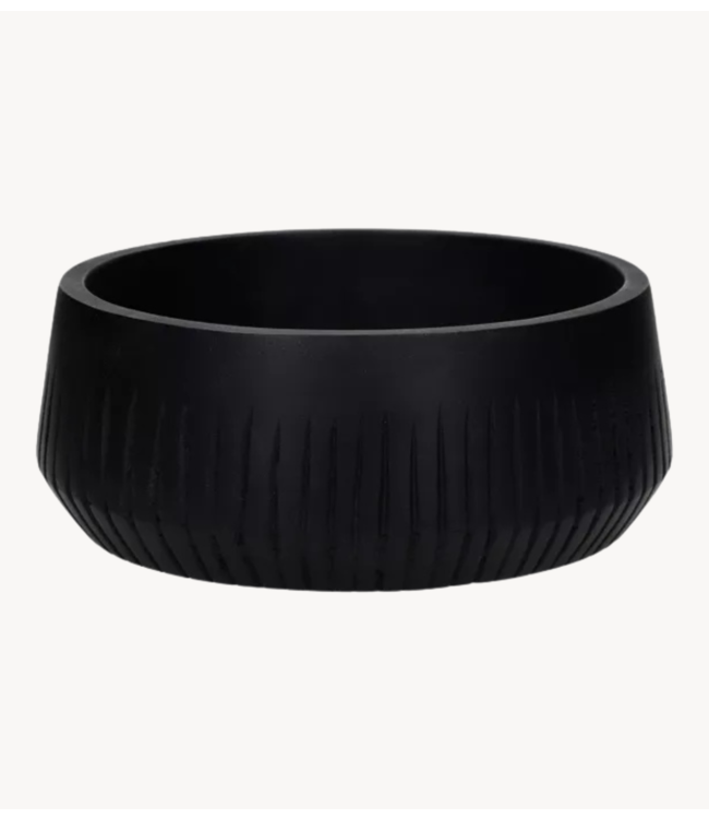 Pomax ONYX - kom - mango hout - DIA 38 x H 13 cm - zwart