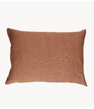 Pomax ALPHA BASICS - kussen - linnen - L 70 x W 50 cm - kaneel