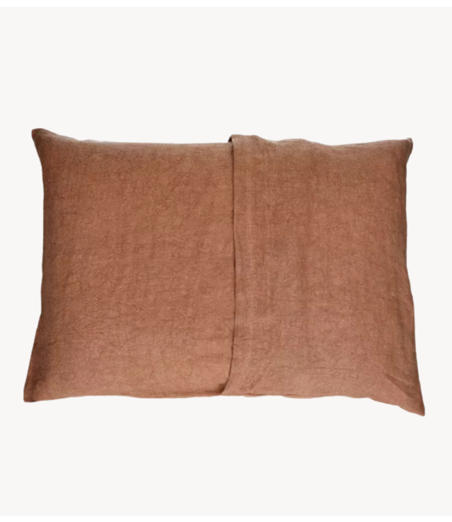 Pomax ALPHA BASICS - kussen - linnen - L 70 x W 50 cm - kaneel