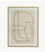 LIÑA - canvas ingelijst met glas - L 63 x W 3 x H 83 cm - zwart/wit