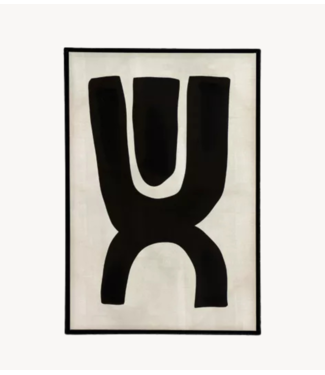 Pomax EQUILIBRO - canvas met kader - L 60 x W 4,3 x H 90 cm - zwart