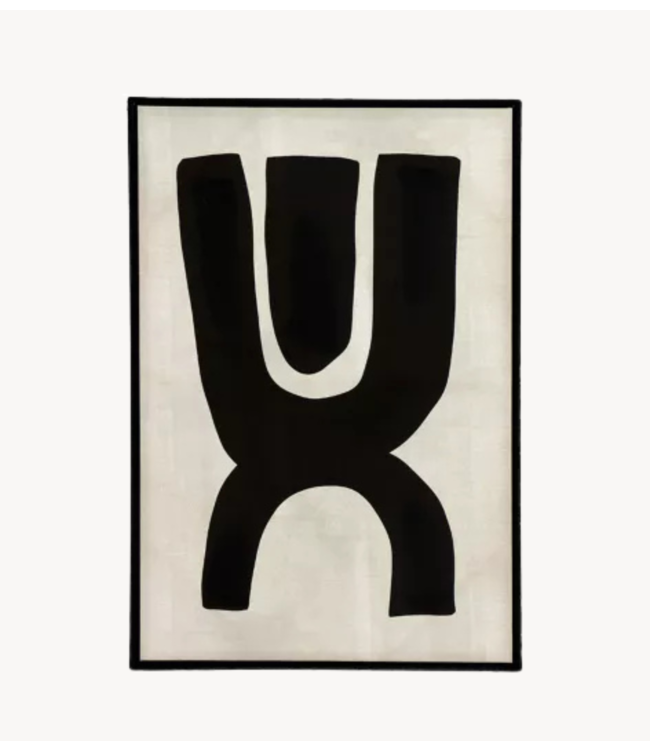Pomax EQUILIBRO - canvas met kader - L 60 x W 4,3 x H 90 cm - zwart