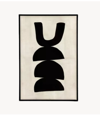 Pomax EQUILIBRO - canvas met kader - L 60 x W 4,3 x H 90 cm - zwart