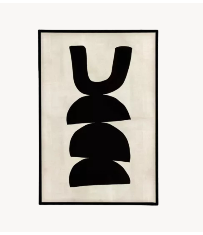 Pomax EQUILIBRO - canvas met kader - L 60 x W 4,3 x H 90 cm - zwart