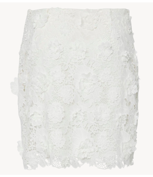 Y.A.S Rok YASBLUMA HW SHORT SKIRT - SHOW star white