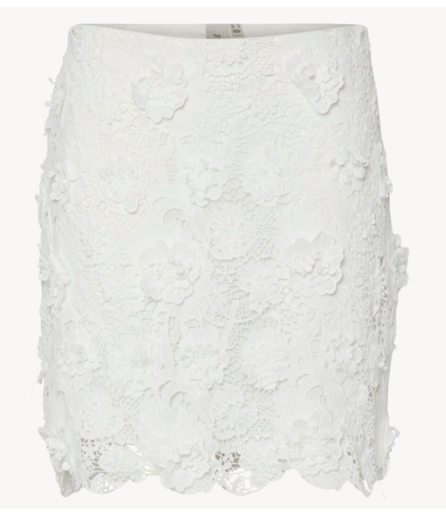 Y.A.S Rok YASBLUMA HW SHORT SKIRT - SHOW star white