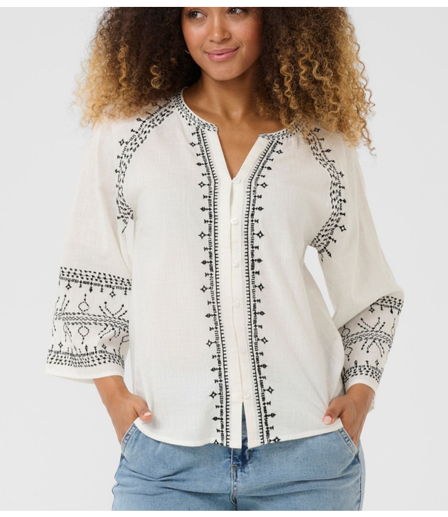 Cream Blouse CRSara Shirt Marshmallow black