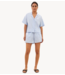 BY-BAR Broek isa stripe chambray shorts light blue stripe