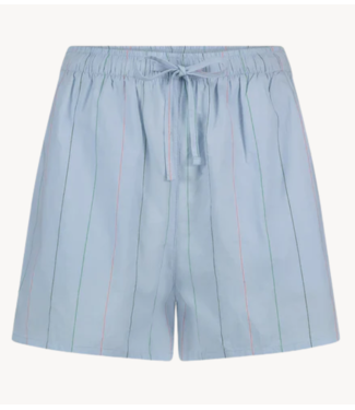 BY-BAR Broek isa stripe chambray shorts light blue stripe