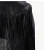Y.A.S Jas YASVALETTA ls fringe leather jacket woven black