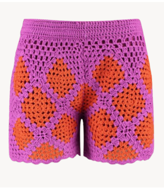 HARPER & YVE Broek Short LOCA-SH Vivid Viola - Sunset Orange