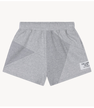 Alix The Label Short Ladies knitted melange sweat shorts light grey melange