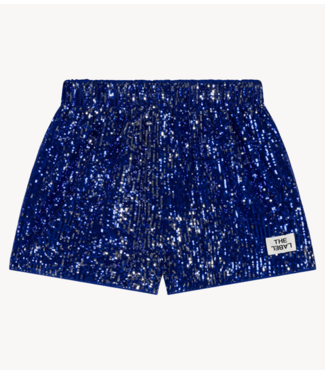Alix The Label Short ladies woven sequins shorts cobalt