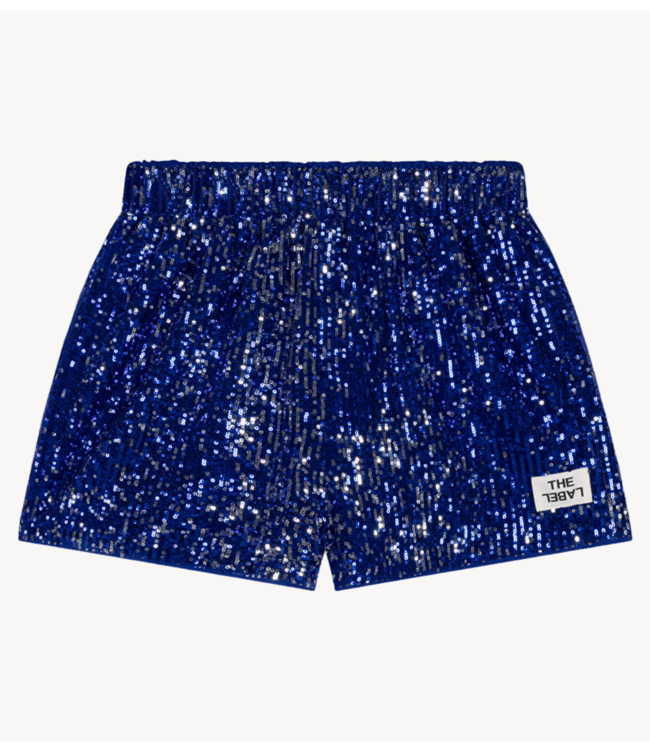 Alix The Label Short ladies woven sequins shorts cobalt
