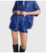 Alix The Label Short ladies woven sequins shorts cobalt
