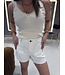 GUUS Broek Short denim zakje ecru