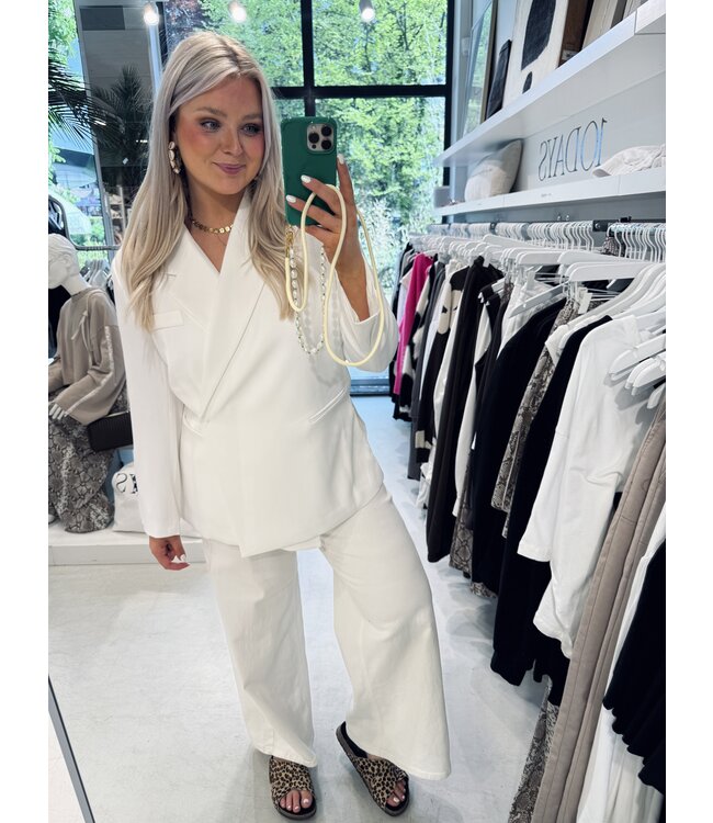 GUUS Blazer a-symmetrisch wit