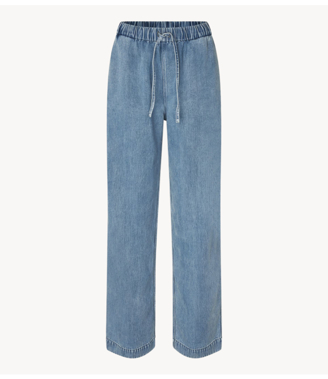 Samsøe Samsøe Broek SAHOYSA TROUSERS 15645 Denim Blue