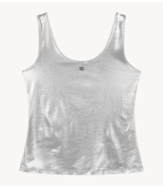 10DAYS Top shiny singlet silver