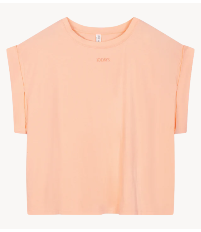 10DAYS T-shirt wide tee peach