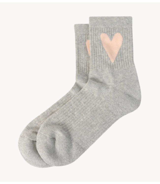 10DAYS Sokken socks heart light grey melee