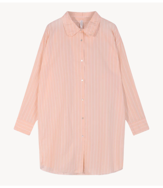 10DAYS Blouse voile stripes peach
