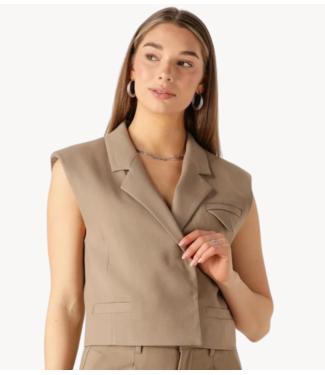 Copenhagen Muse Gilet CMTAILOR-SHORT-WAISTCOAT Timber Wolf NOOS
