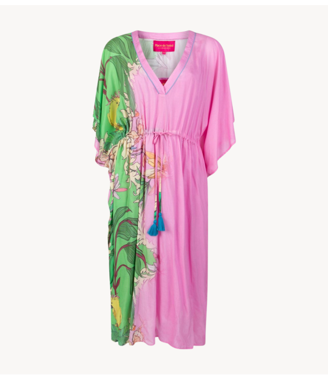 Kaftan green birds kaftan