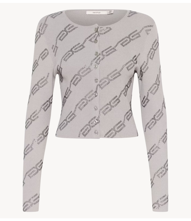 Gestuz Vest SayaGZ cardigan grey/dark grey st.