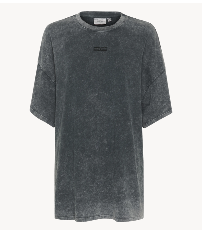 Gestuz T-shirt JioGZ oversize tee dark grey washed