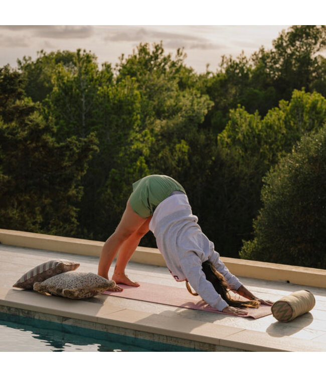 Palais Kussen Outdoor Double Sided Cushion Jackie Rose & Ecru x Mako Rose & Olive (50x30)