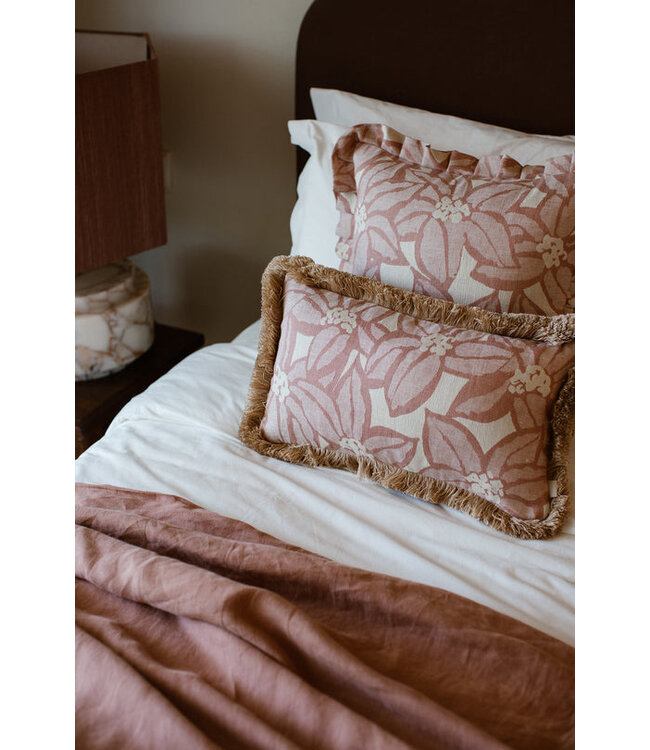 Palais Kussen Cushion Michelle Vintage Rose - Fringe (50x30)