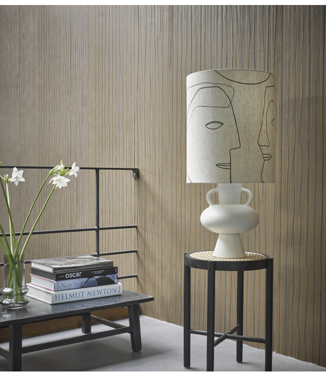 HKLIVING Lampenkap shade printed faces, L