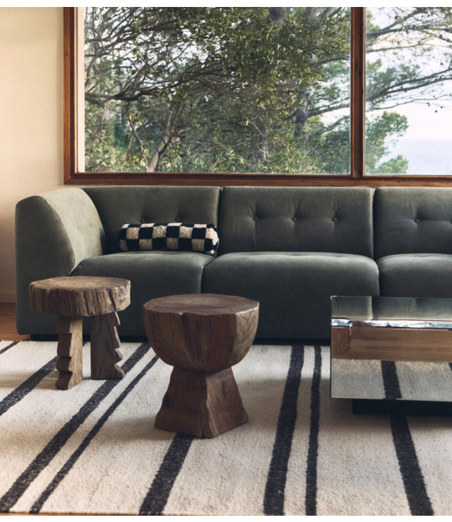 HKLIVING Bijzettafel Arched wooden stool