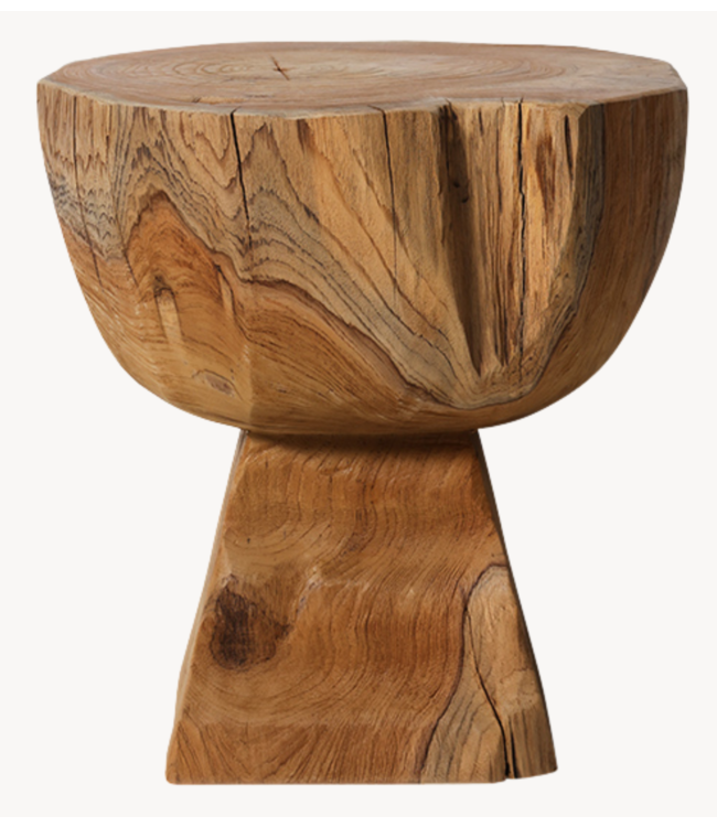 HKLIVING Bijzettafel Arched wooden stool