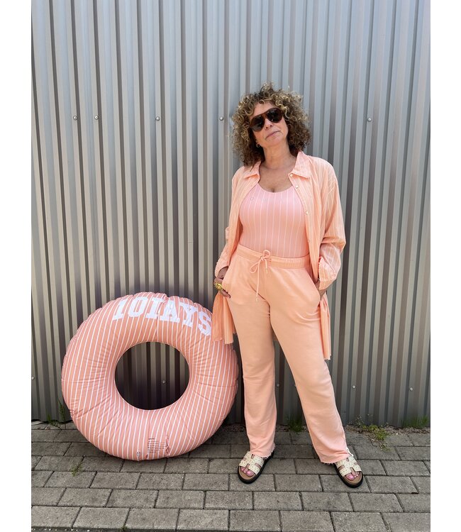 10DAYS Badpak bathing suit stripes peach