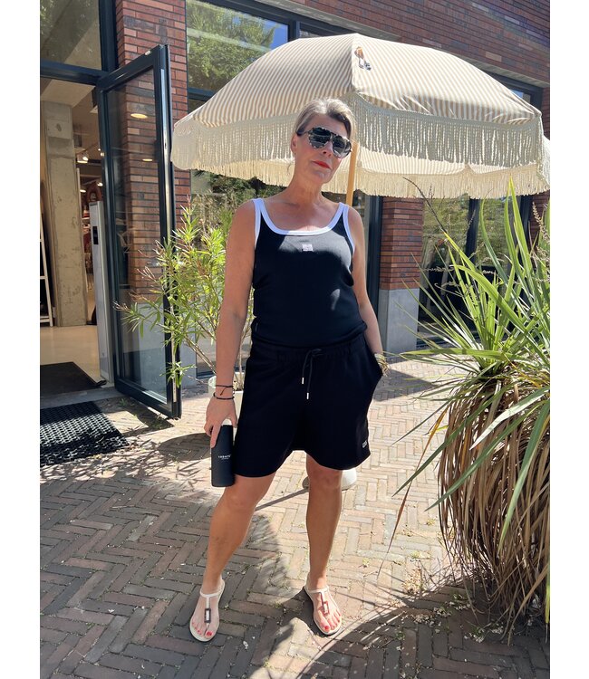 Gestuz Top GZdrew contrast logo top black